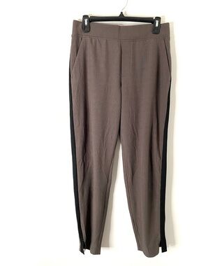 Athleta Brooklyn Ankle Pant Glen Plaid Travel Pants Side Stripe